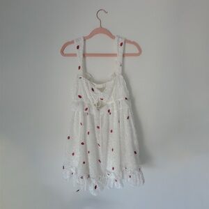 For Love & Lemons White Lace Mini Dress